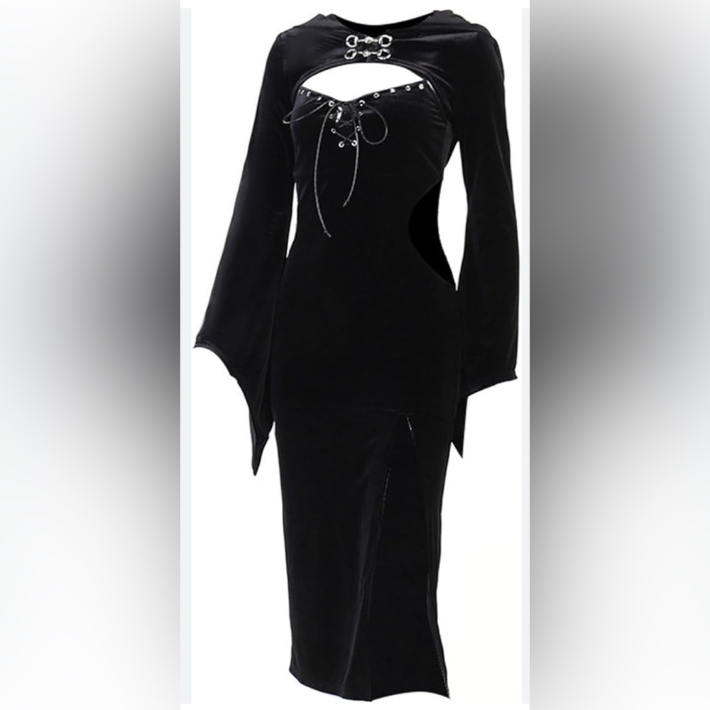 Black Velvet Gothic Dress